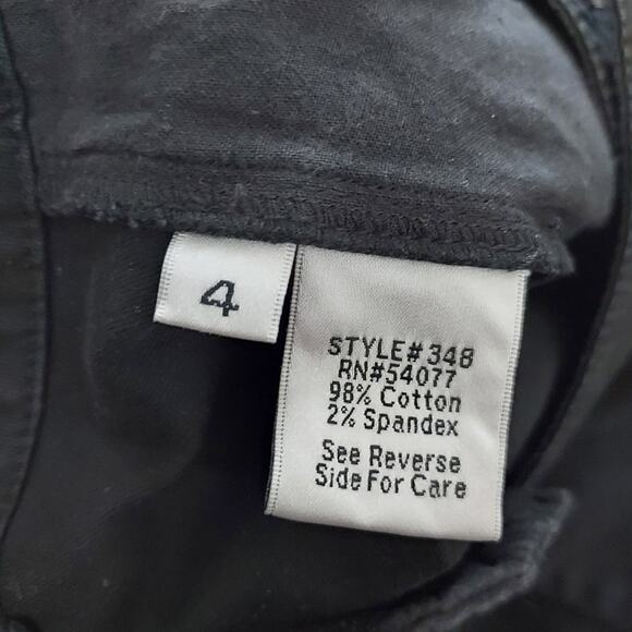 CAbi Black Chino Bermuda Length Shorts Size 4 - Picture 9 of 12